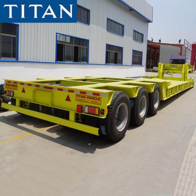 China Heavy Duty Hydraulic Machinery Transport Lowbed Lowboy Trailer for sale