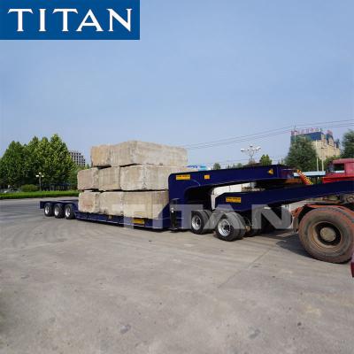 China Heavy duty 3 line 6 axles 130 ton low bed equipment trailer for sale for sale