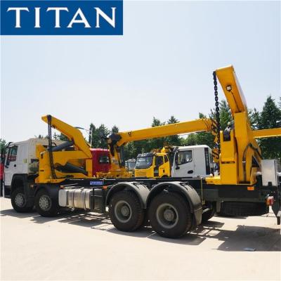 China 37 Ton 20ft Right Hand Container Side Loader Truck en venta