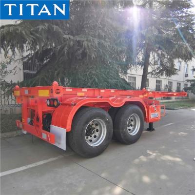 China 2 Axle 20 ft Shipping Container Trailer Chassis for Sale in Nigeria à venda
