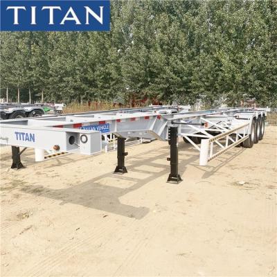 Κίνα 3 Axles 30/40 Tons Container Trailer Chassis for Sale Near Me προς πώληση