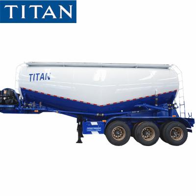 Chine 3 Axles 40 Tons Fly Ash Powdered Material Transport Tank Trailer à vendre