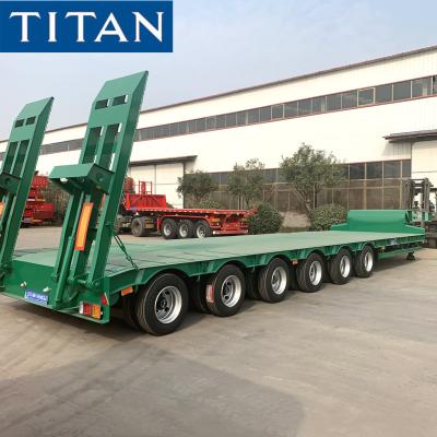 China China Multi function 6 Axle 80ton Low Bed Trailer for Nigeria en venta