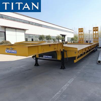 China Tri Axle Heavy Load 100t Low Bed Truck Price for Tanzania for sale