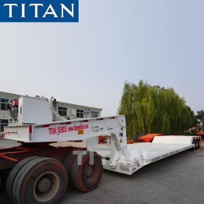 China 80 Ton Machinery Transport Removable Gooseneck Trailer for Sale for sale