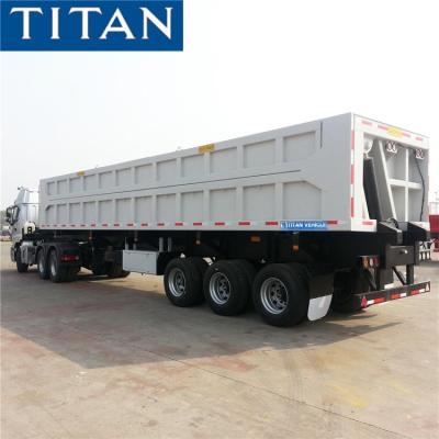 China 3 Axle 70 Ton Coal Transportation Side Dump Truck Trailer for Sale à venda