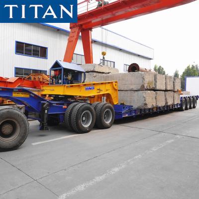 China 100 ton Mechanical Detach Mining Lowboy Step Deck Trailer en venta