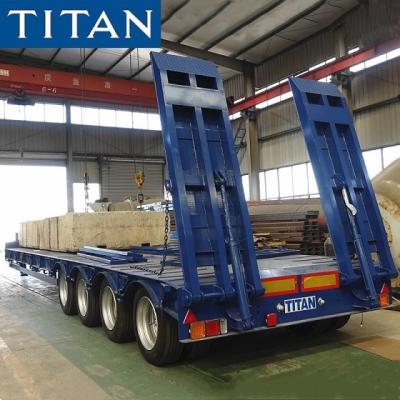 China 4 Axle 120 Ton Low Bed Semi Trailer Truck | what is low bed trailer? for sale