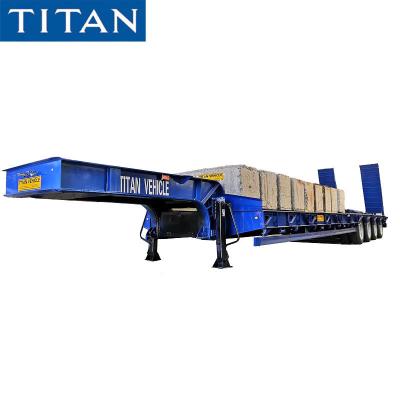 China Used 4 Axle Low Loader for Sale Excavator Semi Lowbed Trailer Price for sale
