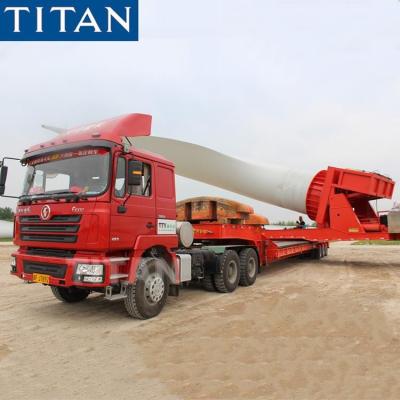 China Wind Turbine Tower Transport with Balde Rotor Adapter Windmill Blade Trailer en venta