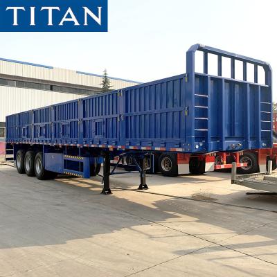 China 3 Axle Sidewall Tractor Semi Trailer With Removable Side Wall for Sale for sale