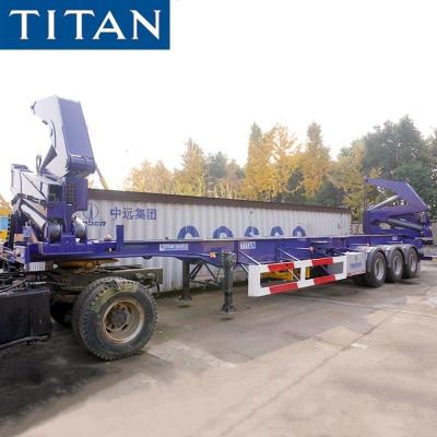 China 45T Side Loader Container Transport Truck Trailer Price for Sale in Papua New Guinea en venta