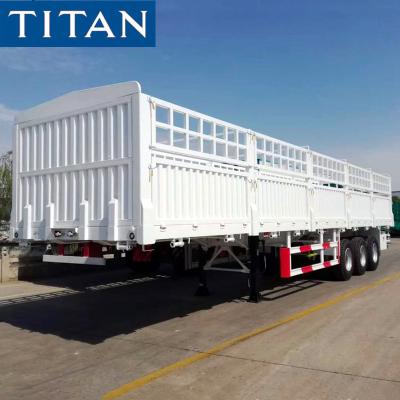China Flatbed trailer with removable sides fence semi trailer for sale for sale