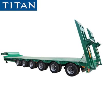 China 6 Axle Heavy Load Low Bed Trailer 100t Lowbed for Sale for sale