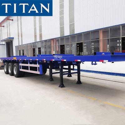 China 24m 3 Axle Telescopic Long Vehicle Extendable Flatbed Trailer for sale