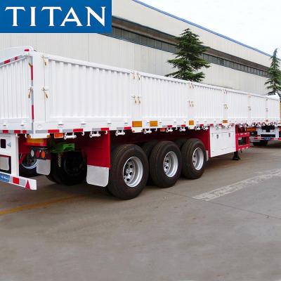 China 40ft Flatbed Semi Trailer Equipment with Side Walls for Sale in Mauritania en venta