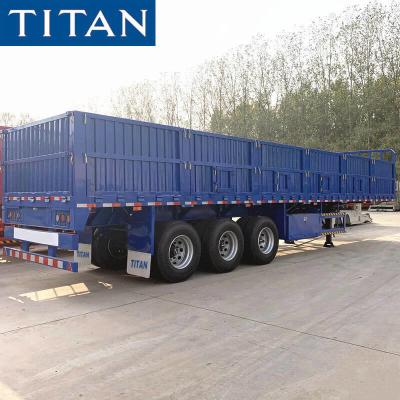 Chine China 3 axle removable side wall open truck semi trailer for sale à vendre