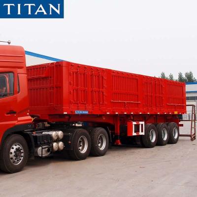 China 3 Axle Tipping Trailer 80 Ton Side Tipper Trailer Deliver to East Africa for sale