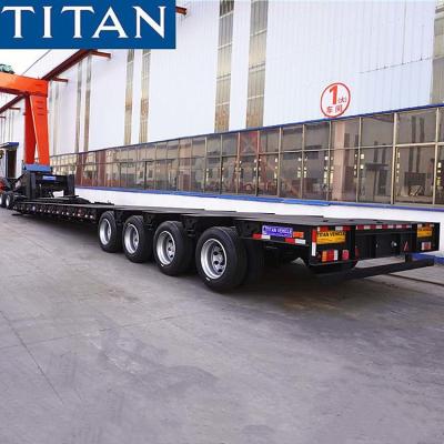 China Detachable Gooseneck Trailer with 2 Axle Dolly Front Loading Lowboy Trailer for sale