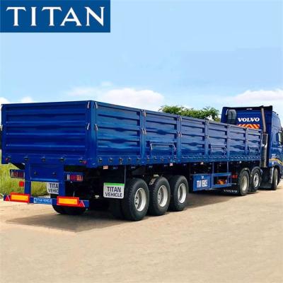 China Grain transport trailer - sidewall semi trailer with small door en venta