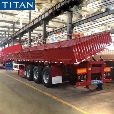 China Side Dump Trailer Capacity 34 Ton Dropside Side Tipper for Sale for sale