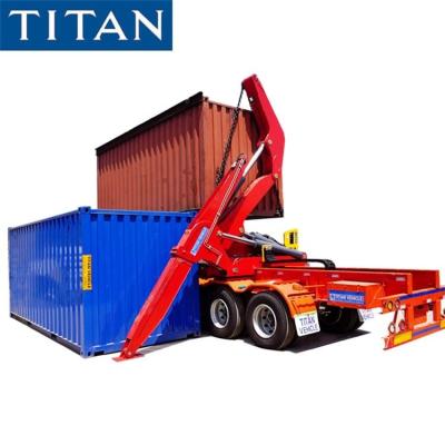China 45 Ton Side Loader Trailer Shipping Container Truck Transport Hammar for sale