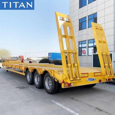 China 3 Axle Low Bed Truck 50 Tons Low Loader Trailers for Sale in Nigeria for sale