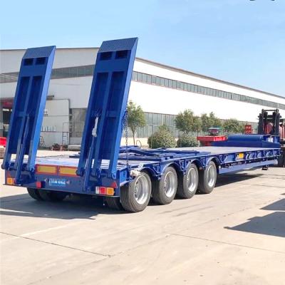 China 4 Axle 100Ton Excavator Lowbed Semi Trailer for Sale Manufacturers for sale