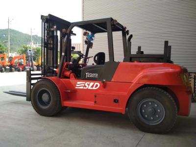 China FD120 3000mm Mast lifting 12000kgs 12 Ton Heavy Fork Lift Truck for sale