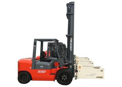 China 6m Mast lifting 8k 4 Ton Pallet Diesel Forklift Truck Machine for sale