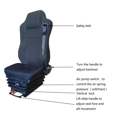 China Universal City Bus Engineering Mechanical Suspension Seat for sale