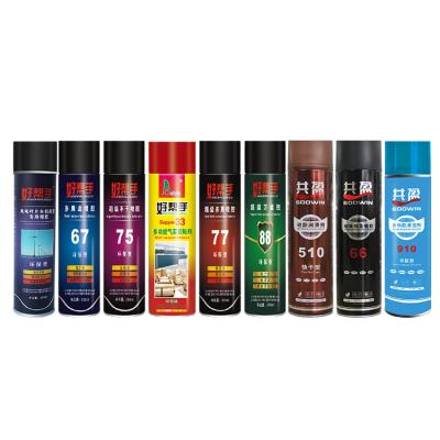 China Super Strong Stickiness Anti-high Aerosol Super Strong Bonding Spray For Bonding Leather And Other Lightweight Materials for sale