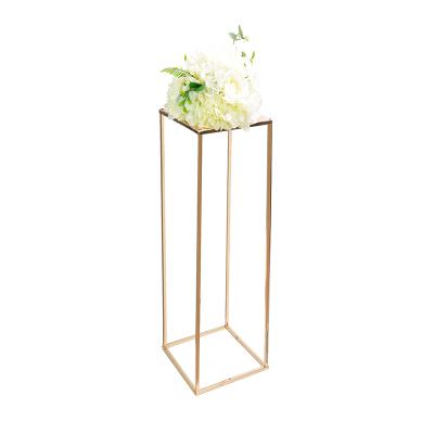 China Wedding Party Decoration Small Corner Big Shelf Professional Golden Flower Sofa End Table Side Table For Living Room for sale