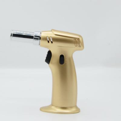 China Zince Alloy Brazing Kitchen Hand Torch Plastic Mini Butane Blow Culinary Chef Cookinig for sale