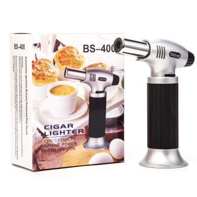 China Gas Butane Cooking Flame Torch Kitchen Butane Camping Refilling Creme Brulee Torch Lighter for sale