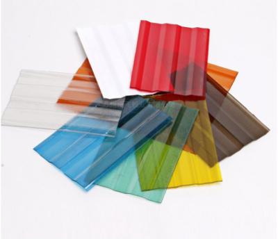 China 100% PC Material Embossed And Corrugated Polycarbonate Sheet Customized Colors for sale