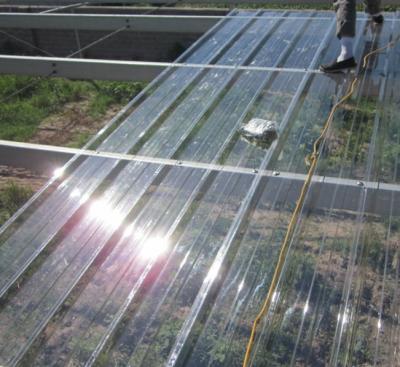 China Techo acanalado picovoltio de la hoja del policarbonato transparente para el sitio de Sun del invernadero en venta