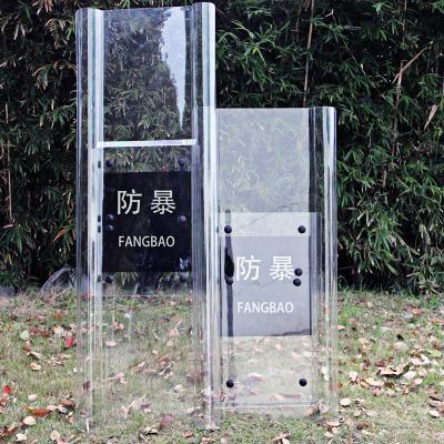 China PC Handheld transparant beschermingsschild Anti-rel ballistisch schild voor controle Te koop