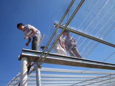 China 12 Fuß klare Dachpaneele aus reinem Material, UV-geschütztes, transparentes Polycarbonat-Dachblech zu verkaufen