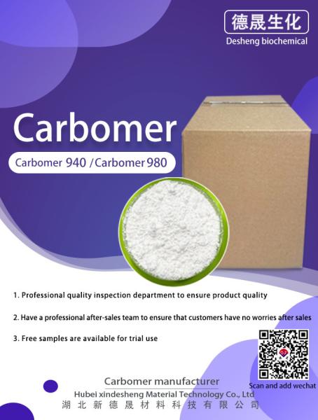 Quality Cas 9003-01-4 Carbomer 940 & Carbomer 980 Polyacrylic Acid Carbomer White Powder for sale