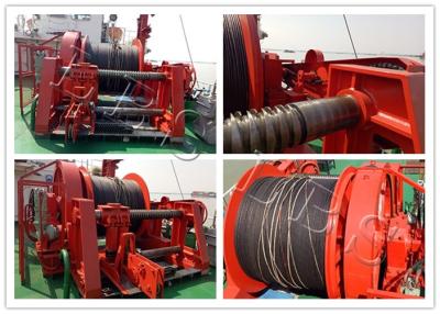 China Marine 20 Tonnen Hydraulische Winde Horizontale Hebewinde mit großer Seilkapazität zu verkaufen