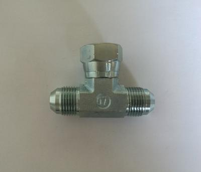 China Carbon Steel Hydraulic Adapter Fittings Cr3 Silver Jic 74°Cone Branch Tee Bj Series for sale