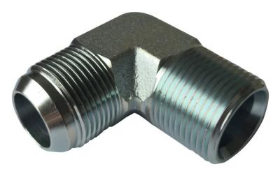 China 90 Degree Hydraulic Pipe Fittings Adaptor Elbow Jic Male * NPT Male Carbon Steel for sale