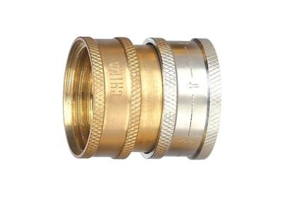 China Unvalved Garden Hose Coupler / Swivel Brass Female Coupling For Heavy Duty Service for sale