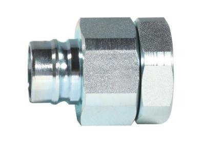 China Male NPT Steel Hydraulic Quick Connect Couplings Poppet Valve Buna - N Seal for sale