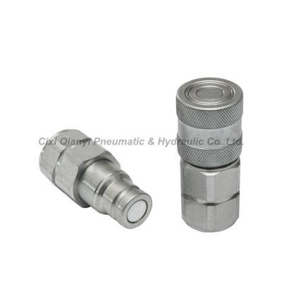 China Carbon Steel Flat Face Hydraulic Quick Couplers For Agriculture Industry for sale