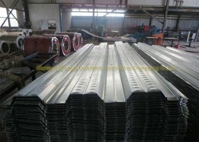 China 600mm / 688mm Waterproof Steel Floor Decking Sheet For Steel Structure for sale