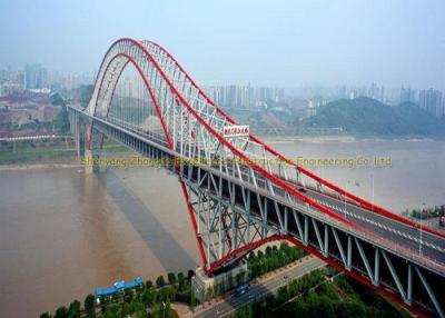 China Kundengebundene einbahniger doppelter Weg-Stahlbrücken-Struktur kaltgewalzt zu verkaufen