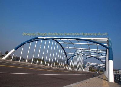中国 Q235 Q345フレームの多トラス デッサンが付いているプレハブの鉄骨フレーム橋 販売のため