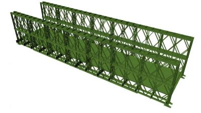 China Q345B-Q460C Grade Temporary Bailey Bridge Load Capacity 200 Type for sale